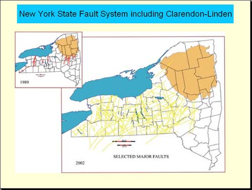 NY State Earthquake Fault System   NY State Fault System 